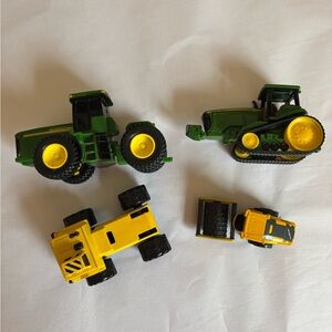 John Deere Tractor and Tonka Farm & Construction Toy Vehicles set of 4